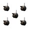 Service Caster 2'' Antique Metal Hood Twin Caster Locking Nylon Wheels Grip Ring Stem, 5PK SCC-GR02S50D-NYS-WA-B-716X1716-5 - alternate 1